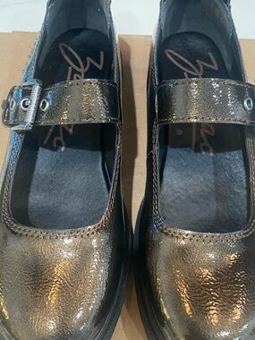 Zodiac Bronze Metallic Rubber Sole Mary Janes